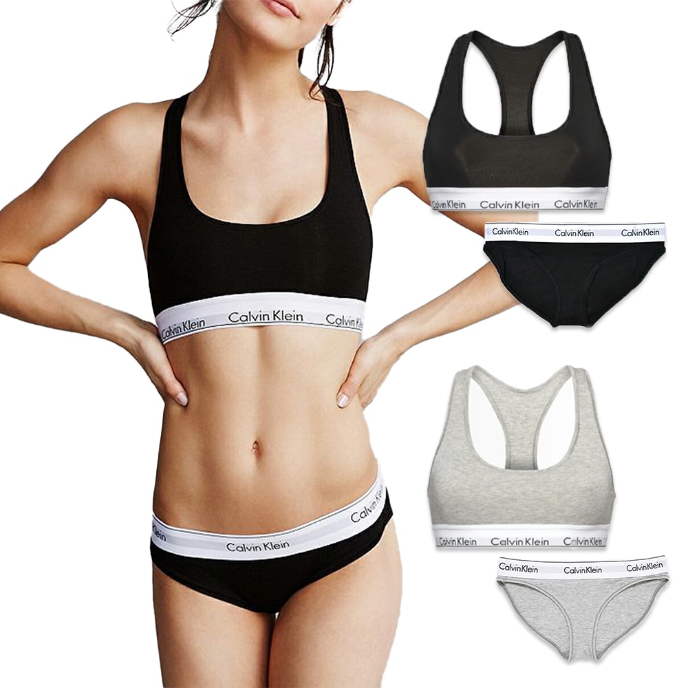 レディース 下着 ブラ&ビキニ ショーツ 上下セット モダン コットン セットアップ インナー アンダーウエア 女性 パンツ