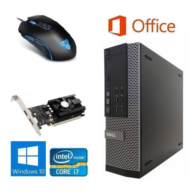 【ゲーミングPC】DELL 7010 Windows10 PC GT1030 ゲーム快適！ Core i7 メモリー8GB SSD:240GB & 最新版 ゲーミングマウス X9 USB有線