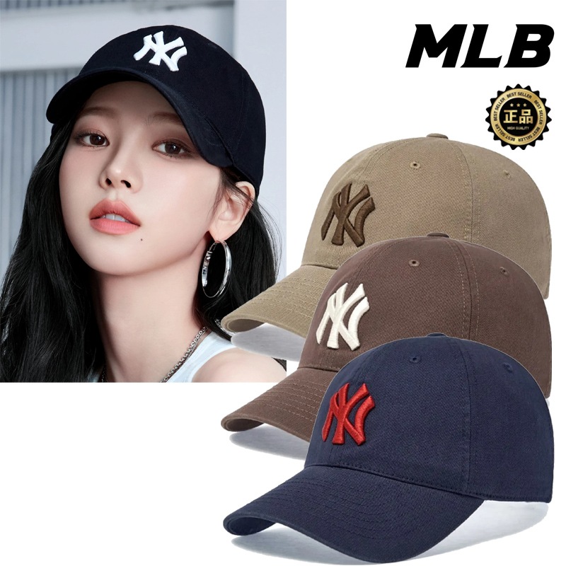 3ACP6601N Ace Unstructured Ballcap NY aespa KARINA着用 深め 小顔 刺繍ロゴ コットン 調整ベルト 通勤通学 旅行 オールシーズン サイズ調整トレンド