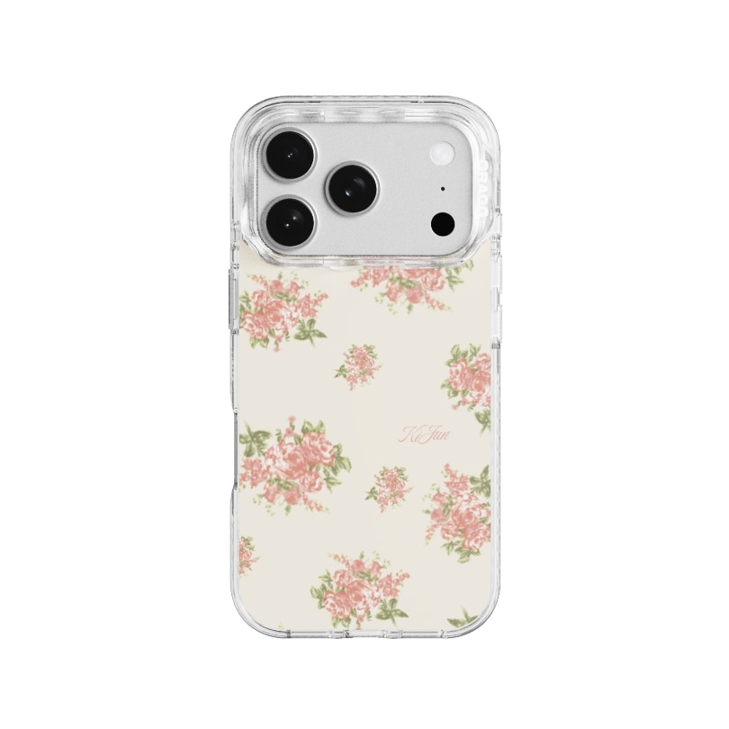 【GRAGG】 MAGSAFE LAYERS FRAME CASE CLEAR - SUNWASHED FLOWER CREAM 正規品
