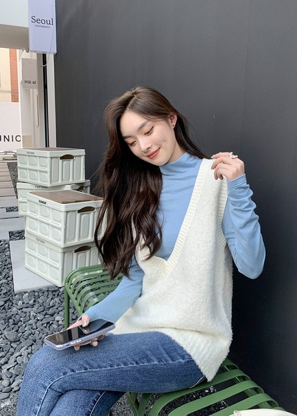 リエール気質のレイジースタイルニットベスト