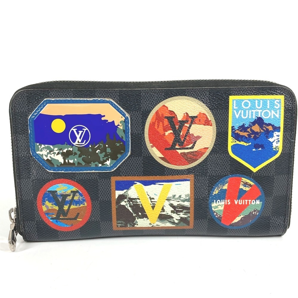 長財布 N60153 ジッピーオーガナイザーNM ダミエグラフィット LVアルプス ワッペン ロングウォレット ラウンドファスナー ダミエグラフィットキャンバス ブラック