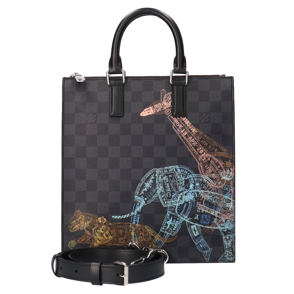 ルイヴィトン LOUIS VUITTON サックプラメッセンジャー ダミエグラフィット ショルダーバッグ ダミエグラフィットキャンバス ブラック ユニセックス 中古 165,000円