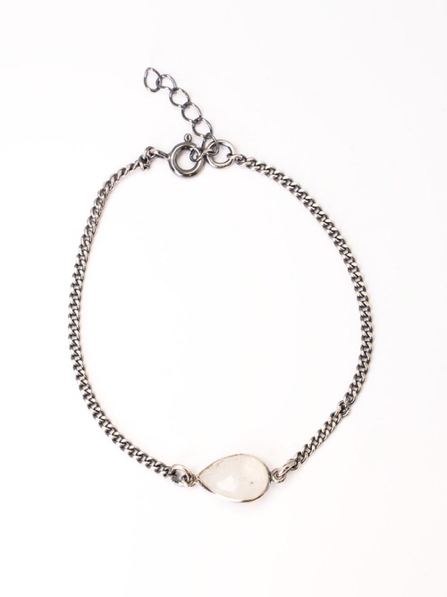 【HARANG】 HR 70B_Water Drop Shape Moonstone Bracelet 正規品