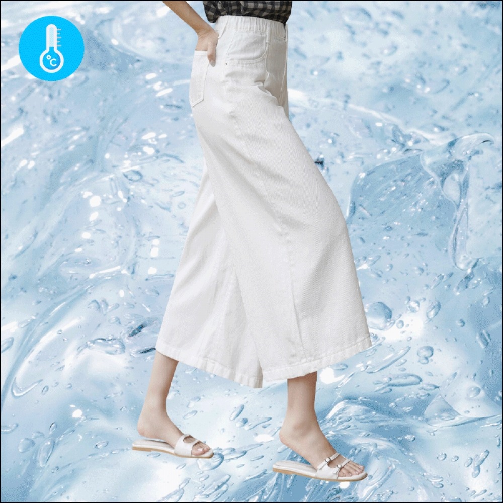 クリック＆ファニーザクールコットン 8パートワイドパンツ [SMLサイズ]