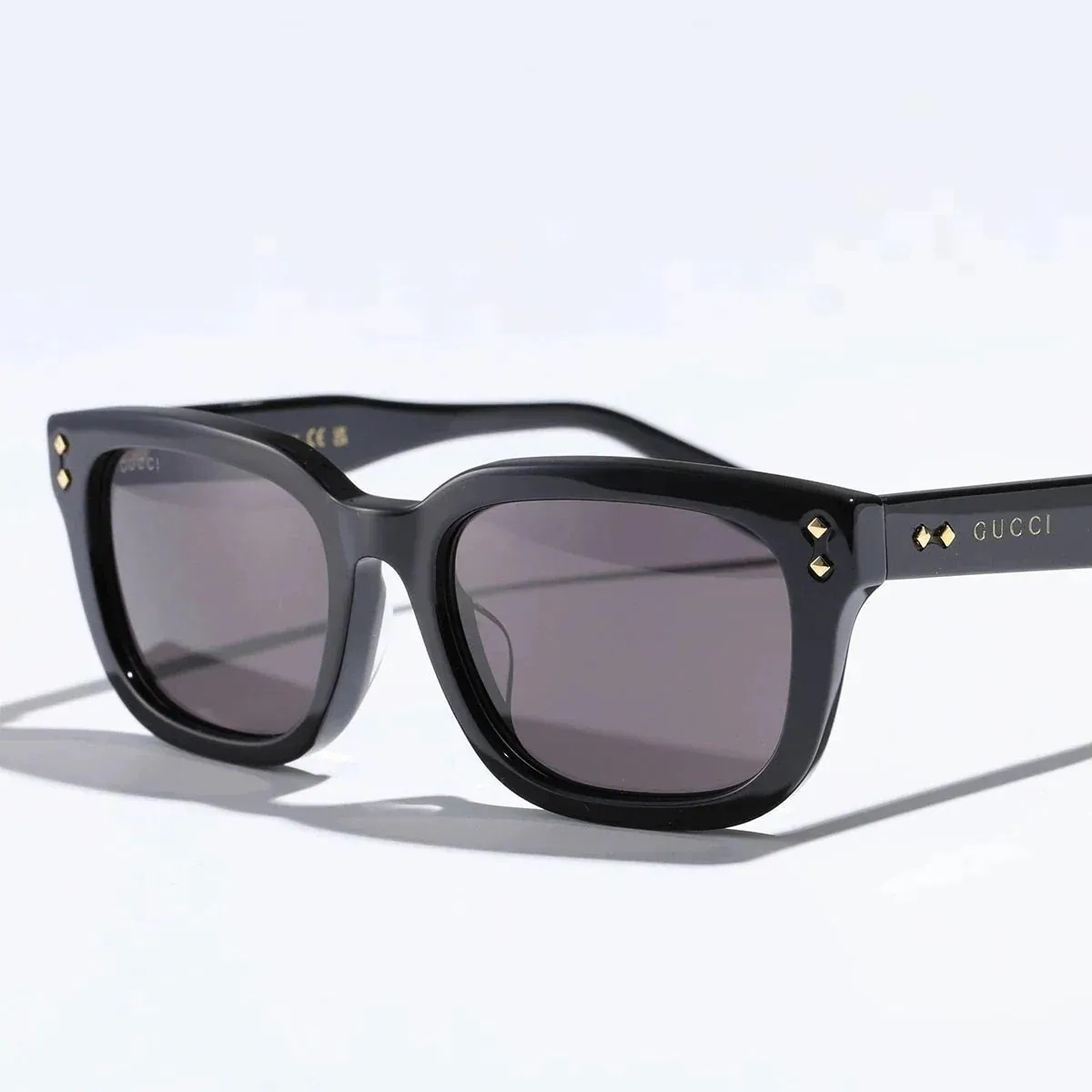 GUCCI グッチ サングラス GG1605SK レディース スクエア型 メガネ 伊達メガネ ロゴ アイウェア 001/Black-Black-Grey 【mega】