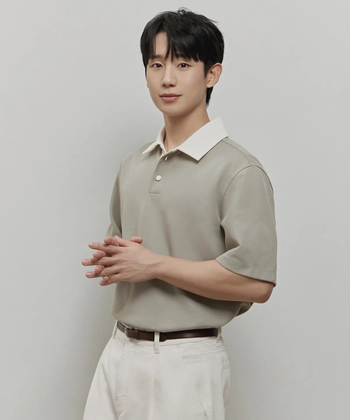 【チョン·ヘイン 着用 モデル】 ワッフル 組織 配色 セミオーバー 男性 半袖 Tシャツ - 2color 韓国の人気ファッションブランド