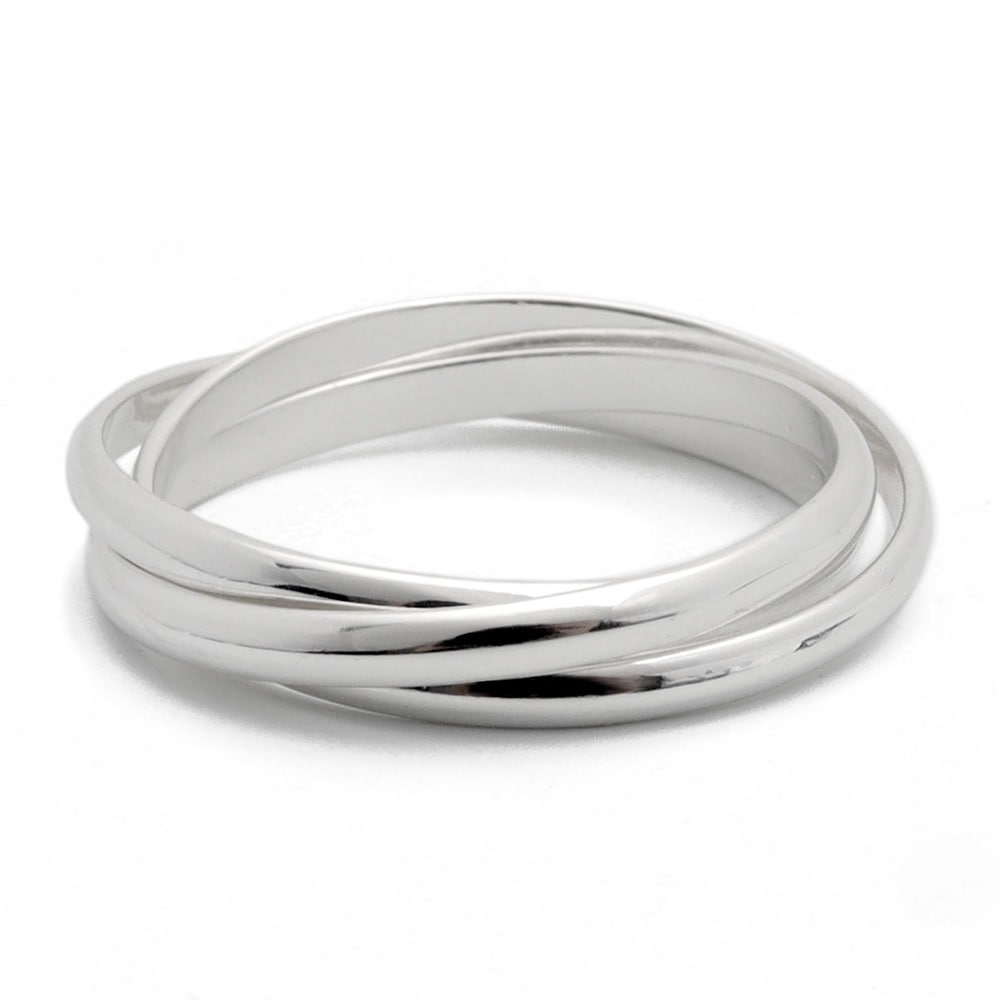 925 3連リング 細幅 華奢 [cr423]