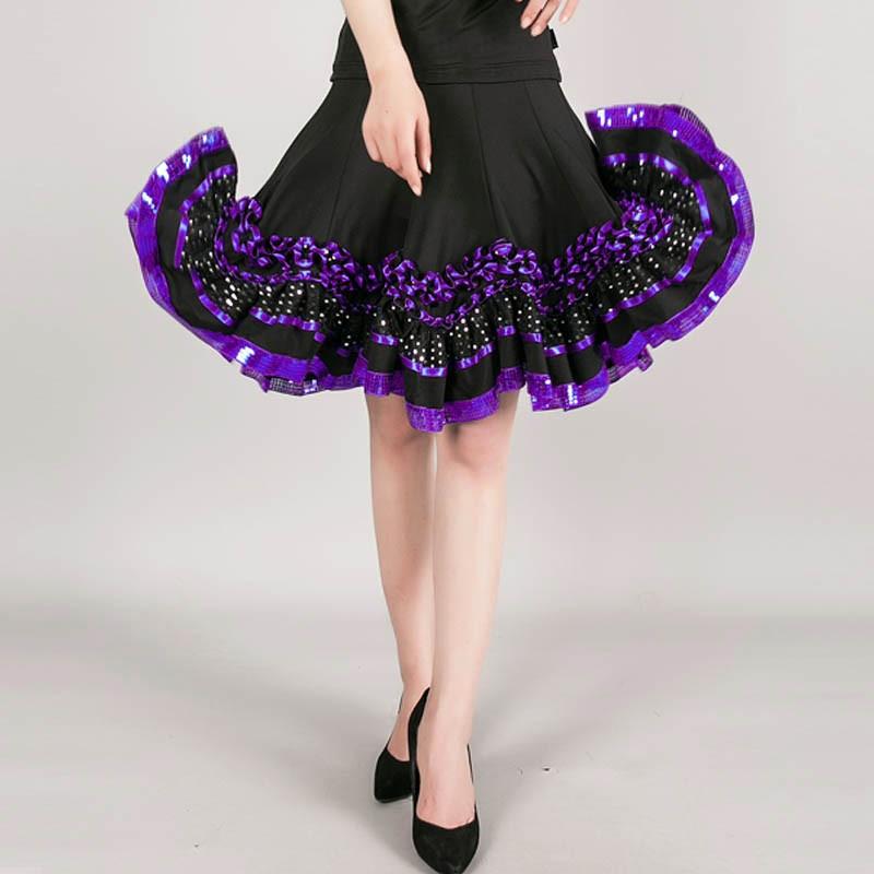 衣装 【1～3日で出荷】ダンス デモ 舞台衣装 モダンドレス ラテンドレス 膝丈スカート 競技 フレアスカート スカート 練習着 舞台 社交ダンス カラオケ スカート 演出