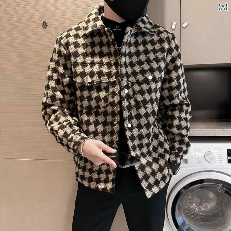 アウター メンズ カジュアル おしゃれ ウール ジャケット 秋 トレンディ コート カジュアル トップス 冬 ウール ジャケット