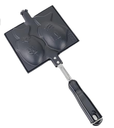 岩鋳 Iwachu たいやき器 黒焼付 (たい12×6.5cm) 直火用 南部鉄器 24030 黒 たいやきサイズ12×6.5cm 6,150円