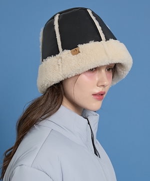 【marie claire】Fur Knit Roll Up Beanie★韓国人気★追跡可能 Qoo10 マリ・クレール FUR KNIT ROLL-UP ロゴ