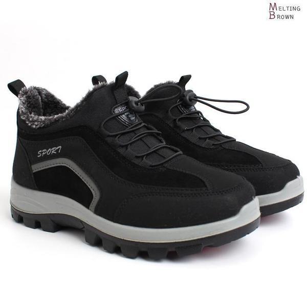 男性用防寒スニーカー メンズトレッキングシューズ d55