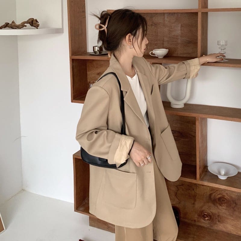 3color レディース アウター ジャケット オーバーサイズ 春 秋 冬 大人女子