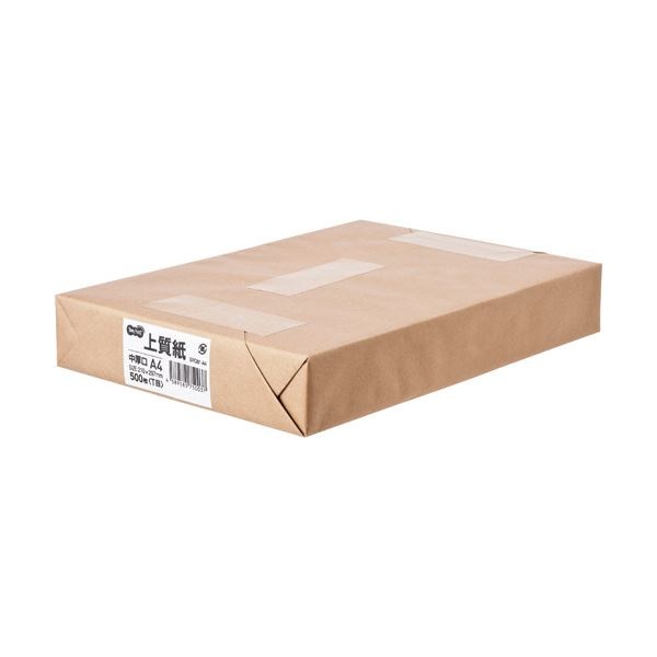 （まとめ） TANOSEE 上質紙 中厚口 A41冊（500枚） [x5セット]