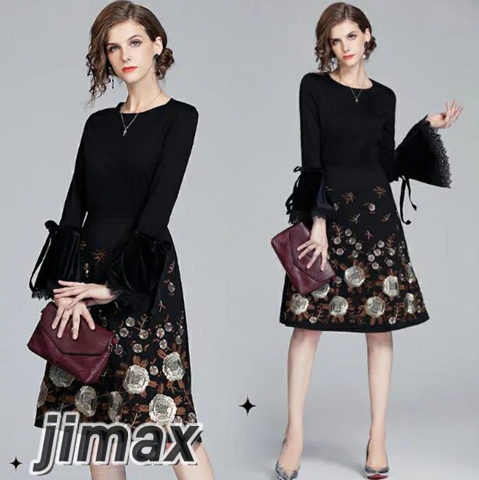 パーティードレス ミニ丈 膝丈 ワンピース 結婚式 ドレス 二次会 花嫁 袖あり ドレス 花柄 刺繍 ワンピース パーティー 二次会 お呼ばれ 結婚式ワンピース パーティードレス ワンピ 大人 20代