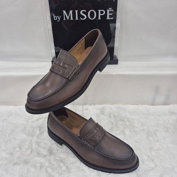 By 男性クラシックペニーローファー 122HT439TG005 DBROWN 2 JJ