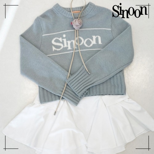 SINOON ニット SINOON PULLOVER KNIT (LIGHT BLUE)