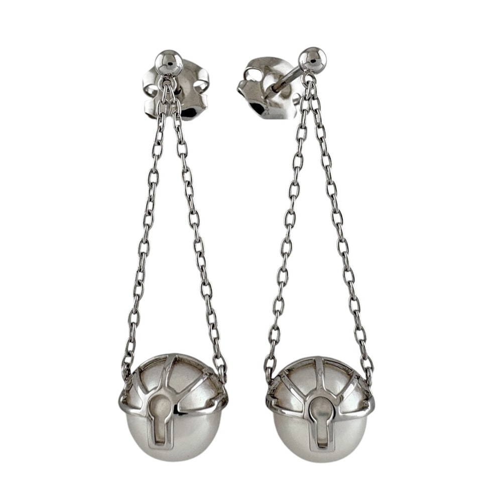 タサキ ピアス 18金 K18ホワイトゴールド パール TASAKI 中古 美品