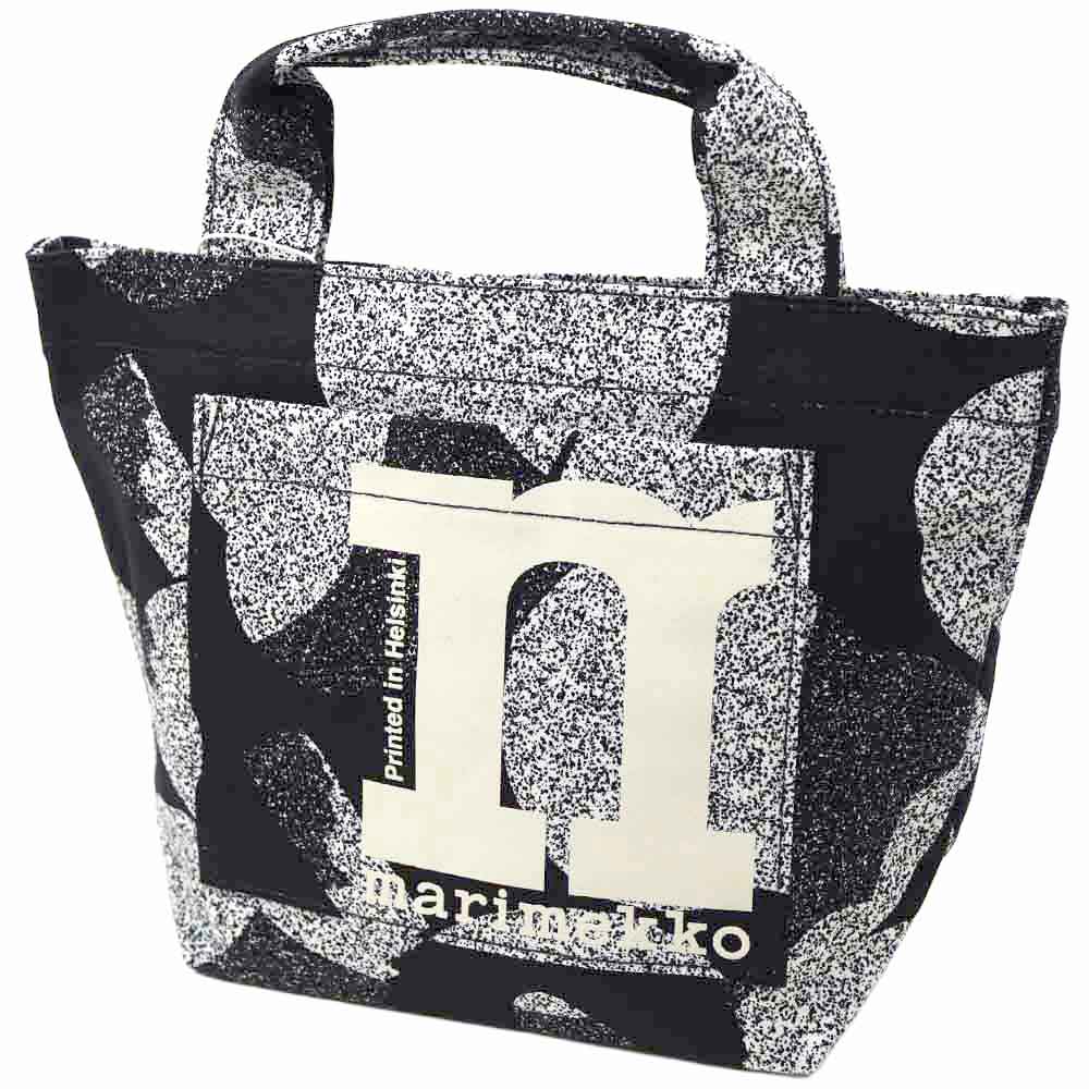 マリメッコ トートバッグ レディース ハンドバック ブラック ホワイト marimekko Mono Mini Tote Unikko bag 094579-910 094579 910