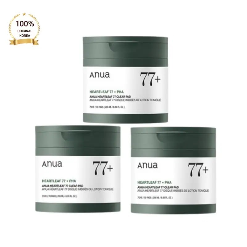 [正品]Anu* ア*ア ドクダミ77 クリアパッド 70枚 X3 スブジ 鎮静拭き土