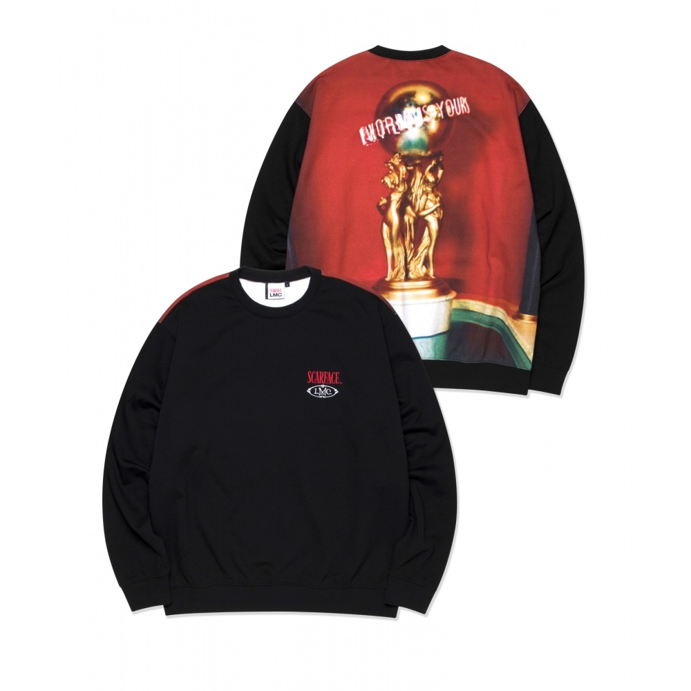 LMC LMC X SCARFACE THE WORLD IS YOURS スウェットシャツ ブラック