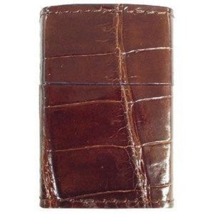 ZIPPO 革巻 クロコダイル ブラウン