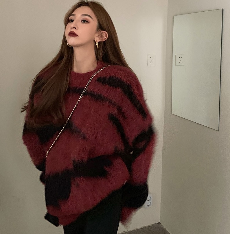 【送料無料】レディース 2カラー ニット モヘア オーバーサイズ セーター 大人可愛い