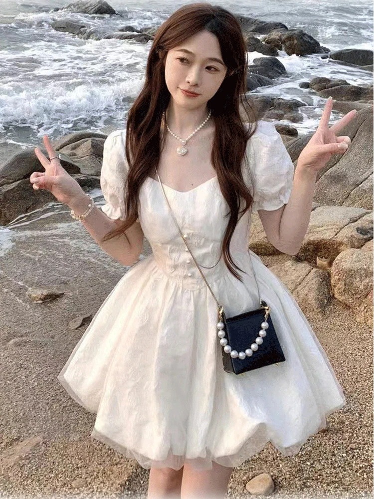 暴走プリンセスドレス妖精ドレスつぼみスカート超妖精ミルクスイートプリンセスドレス初恋気分小さな白いドレス