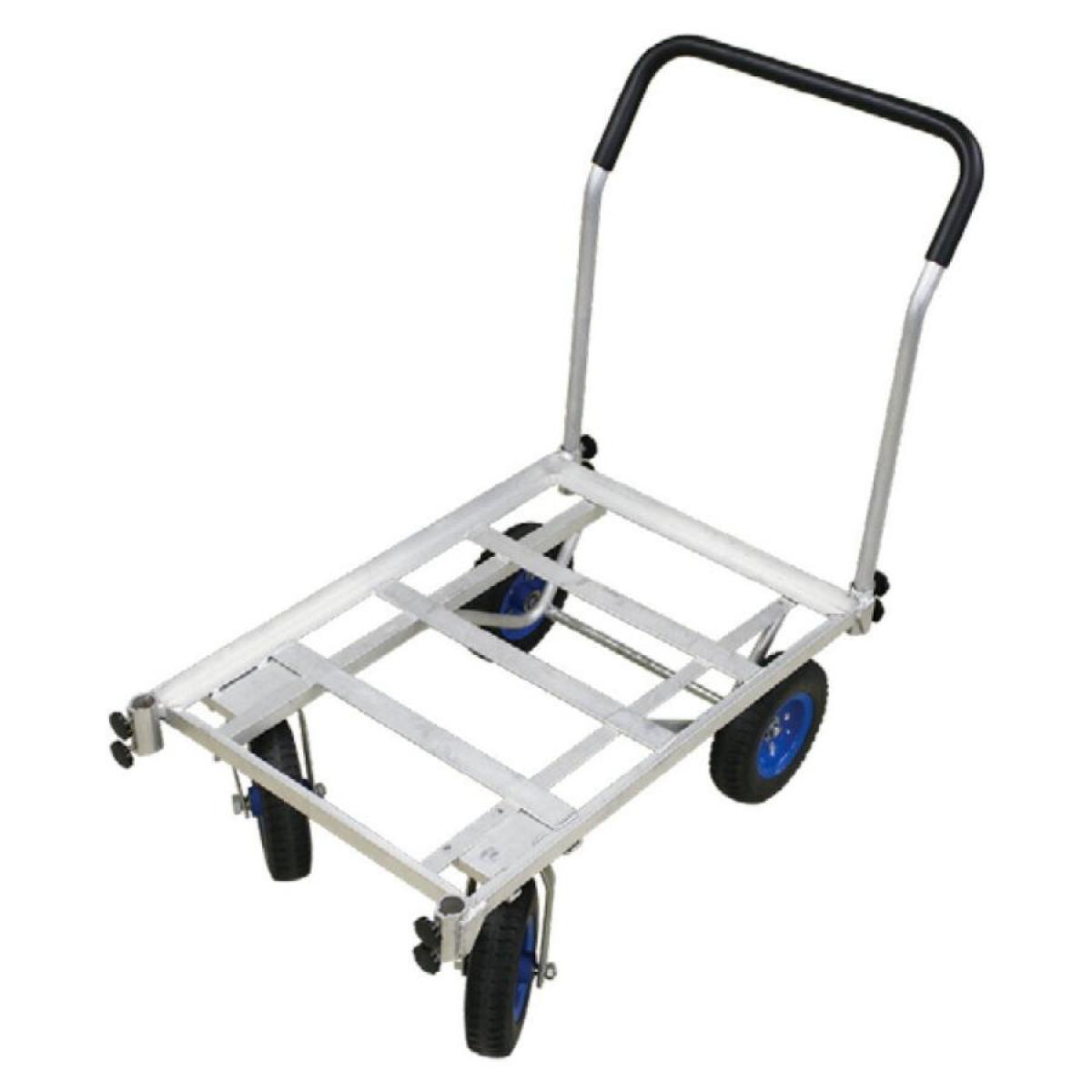 シンセイ 2個積み自在アルミハウスカー 8インチノーパンクタイヤ TC4519AL-2 園芸台車 収穫台車