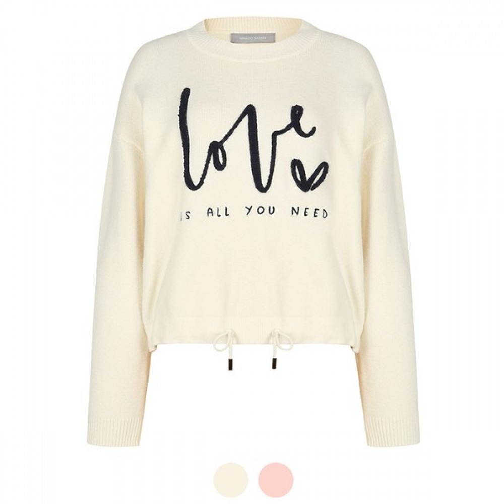 [アナルドバシーニ] (アナルドバシーニ) レタリングヘムストリングニット (AX03KP42W)