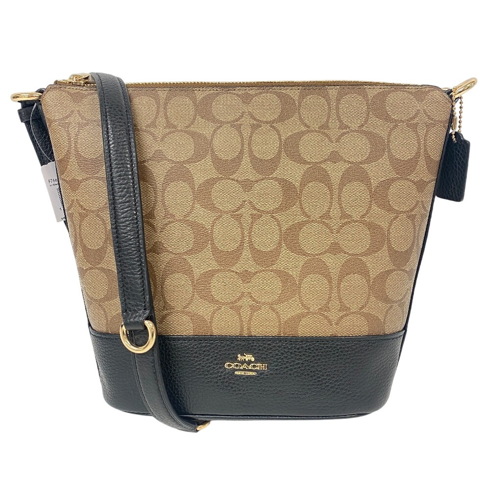 F76669 パクストンダッフル シグネチャー PVC ショルダーバッグ ブラウン レディース ブランド