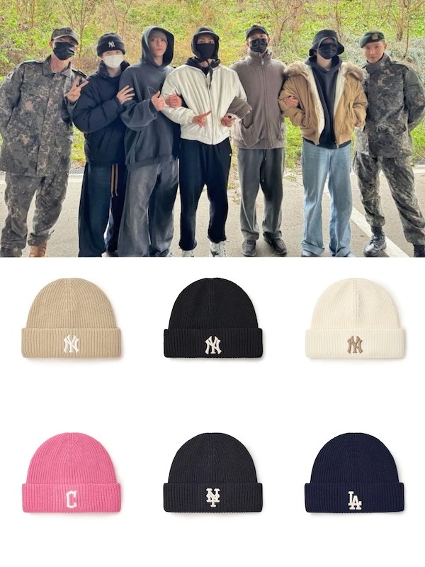 3ABNBM246 BTS着用韓国限定販売 男女共用 ニューゼリー ミッド ビニー ニューヨーク ヤンキース