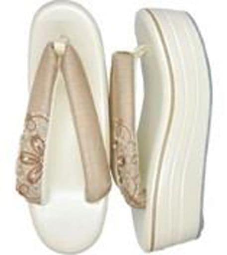 [アンドウ] 草履 NO.235 花紋 レディース アッシュベージュ FREE SIZE