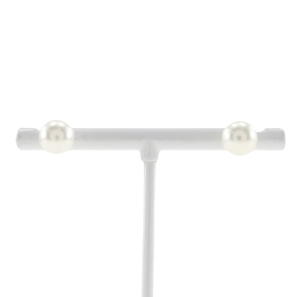 ピアス 7.7mm K18イエローゴールド パール 約1.7g レディース 中古品 Aランク