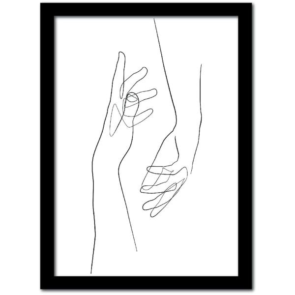 ファブリックパネル アートフレーム おしゃれ ラインアート 壁掛け ウォールデコレーション ラインアート モダンアート LineArt Hand 317x440mm