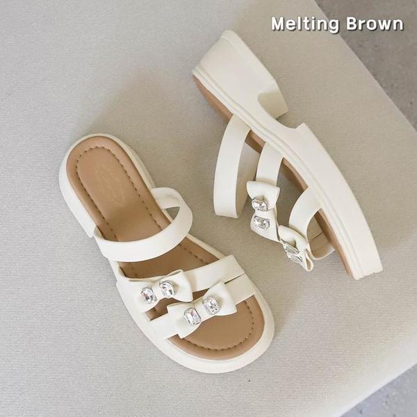 女性のヒール付きオープントゥオフィスサンダル s37