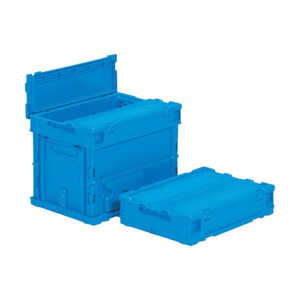三甲 サンクレット オリコン P19B-B ブルー SKSO-P19B-B-BL 1個 折りたたみ コンテナ 収納 容器