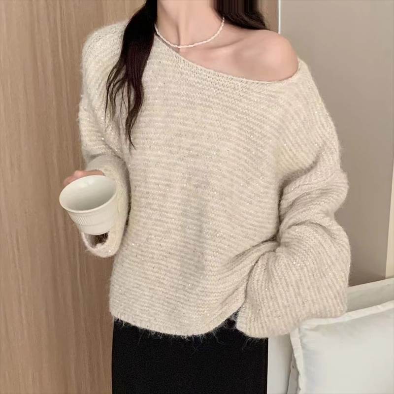 トップス セーター レディース 長袖 ボリューム袖 ボートネック プルオーバー ミディアム丈 かわいい 大人可愛い きれいめ シンプル 上品 おしゃれ かっこいい カジュアル こなれ感 個性的 主役級