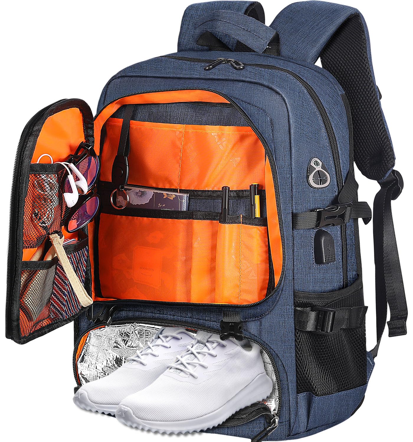 [AISFA] リュック メンズ ビジネスリュック 防災 リュックサック【2025 高密度海綿による負担軽減】 防水 PC カバン 大容量 鞄 15.6インチ 収納可能 バッグ USB充電ポート 30