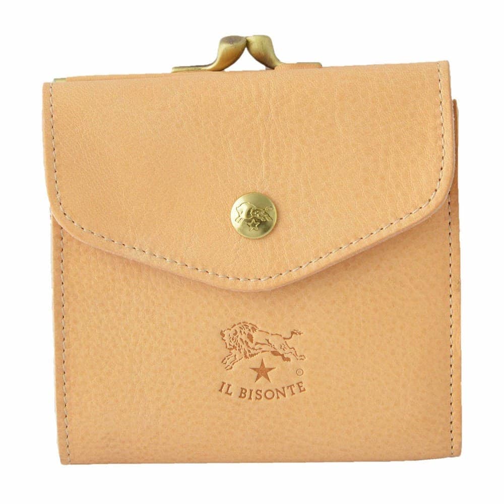 イルビゾンテ 財布 IL BISONTE Natural がま口小銭入れ付 二つ折り財布 C0423