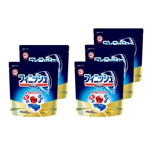 【まとめ買い】フィニッシュ 食洗機 洗剤 オールインワン プレミアム パワーボールキューブ 42個入 ×5袋