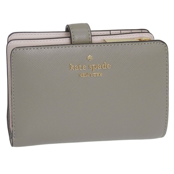ケイトスペード 財布 レディース 二つ折り財布 アウトレット レザー オリーブグリーン WALLETS MED COMBIFLD KN752-020 KATE SPADE