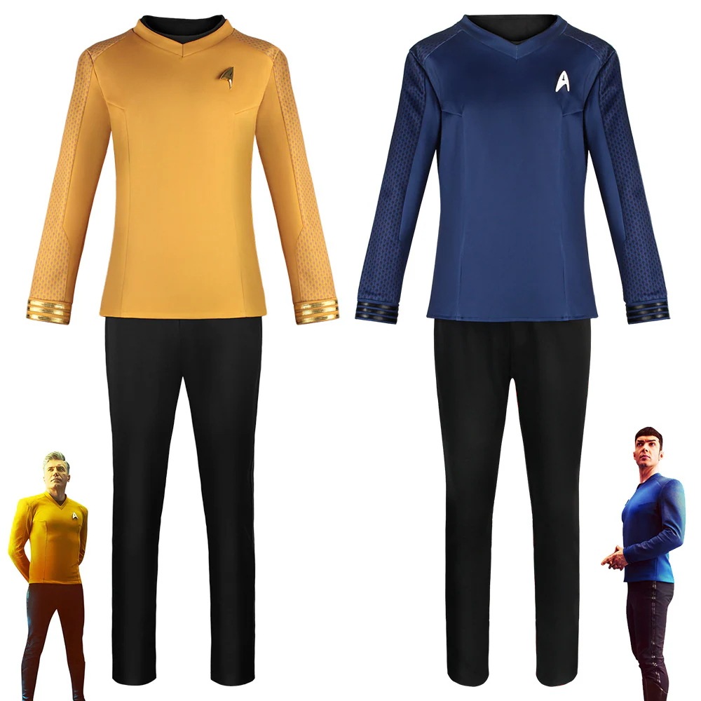 ハロウィーンcos服スタートレック奇妙な新世界スポークパーカー艦長コスプレ舞台衣装
