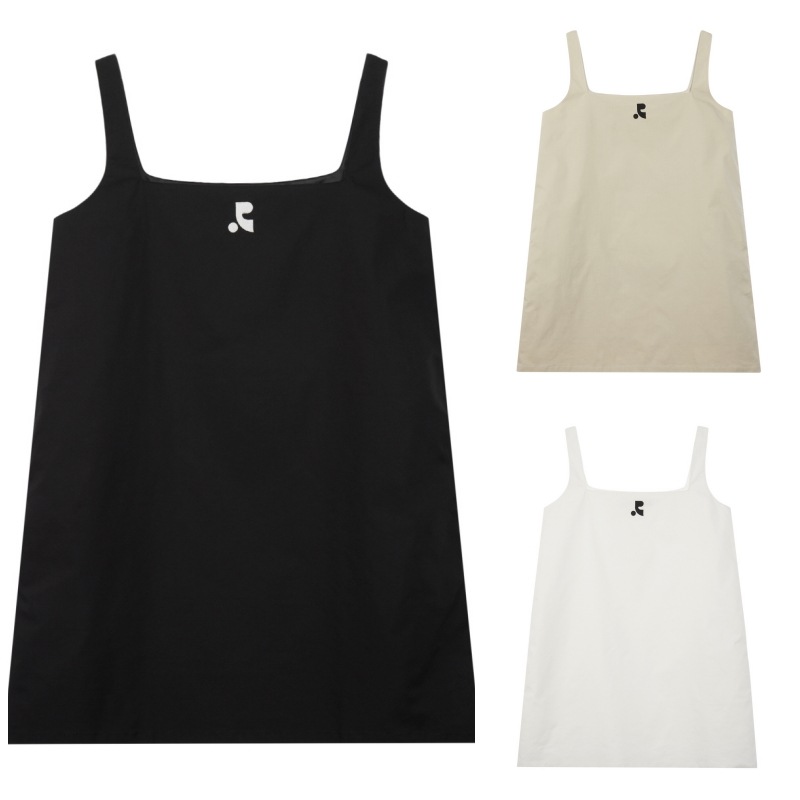 【REST & RECREATION】 SQUARE-NECK MINI DRESS : 3COLORS