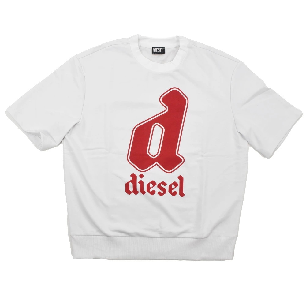 ディーゼル DIESEL スウェット メンズ ショートスリーブスウェットプルオーバー クルーネック 半袖 ホワイト 白 DIESEL S-COOLING-K1【送料無料】[a086990hayt]