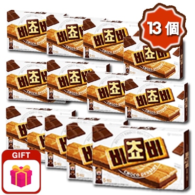 【大容量】ビチョビ13個(65p))チョコレートが真ん中に入っているチョコサンドクッキー 本当においしい韓国のお菓子