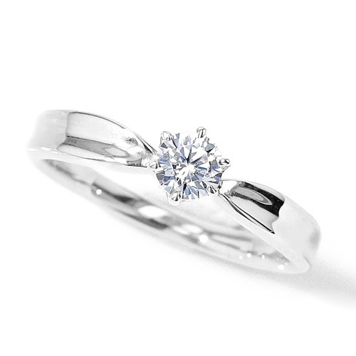 スワロフスキージルコニア使用 クラウンリング直径4.3mm（0.3ct相当） プラチナ仕上げ K18ゴールド