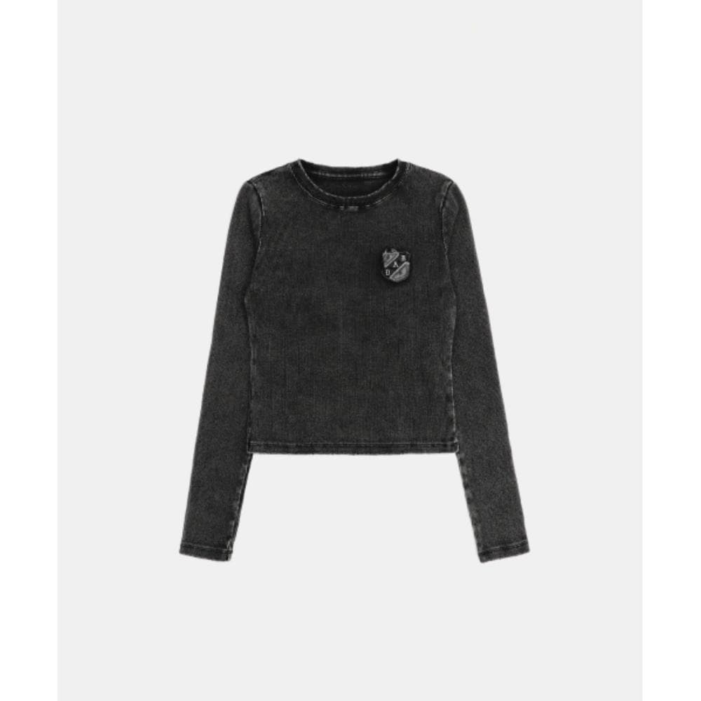 BADBLOOD Rusty Denim Muscle Long Sleeve Black w-tee25-01