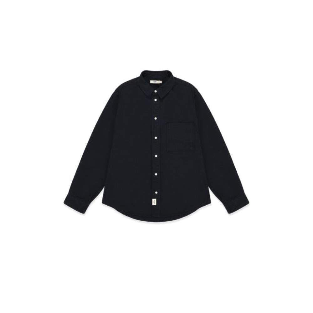 GLOWNY G CLASSIC COTTON TWILL SHIRT BLACK GY24CLASL00BK